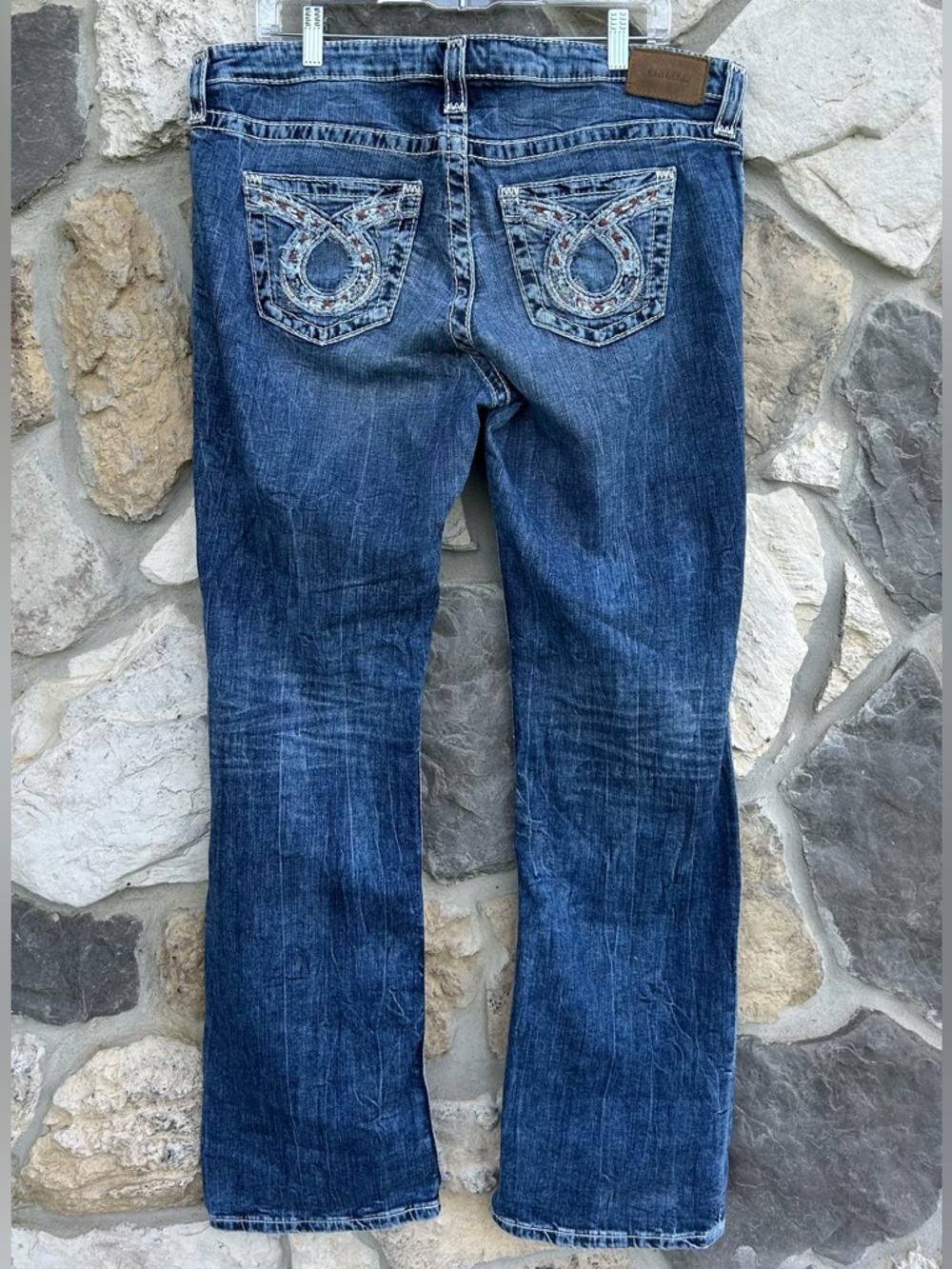 Big Star Womens Jeans Size 34 (18) Maddie Bootcut Thick Stitch Embroidered Denim - Picture 2 of 8